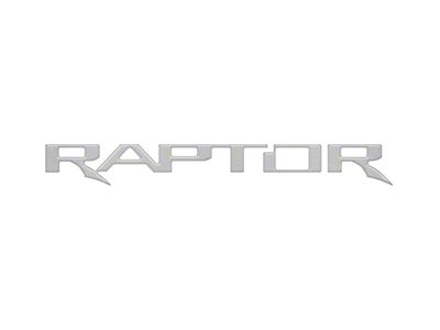 Swing Gate Emblem Inserts; Iconic Silver (22-25 Bronco Raptor)