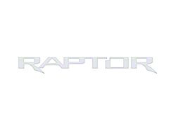 Swing Gate Emblem Inserts; Matte White (22-25 Bronco Raptor)