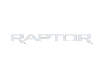 Swing Gate Emblem Inserts; Matte White (22-25 Bronco Raptor)