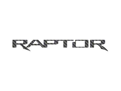 Swing Gate Emblem Inserts; Raw Carbon Fiber (22-25 Bronco Raptor)