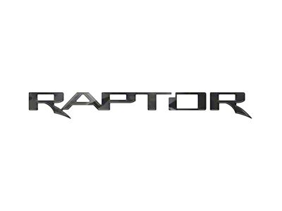 Swing Gate Emblem Inserts; Reflective Black Shadow (22-25 Bronco Raptor)