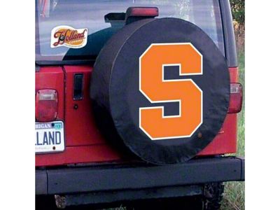 Syracuse University Spare Tire Cover with Camera Port; Black (21-25 Bronco)