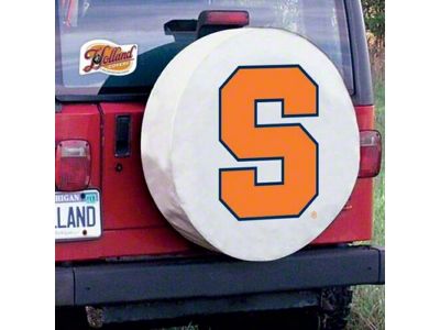 Syracuse University Spare Tire Cover with Camera Port; White (21-25 Bronco)