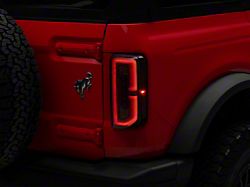 Tail Light Cover Black Out Kit; Carbon Fiber Look (21-25 Bronco)