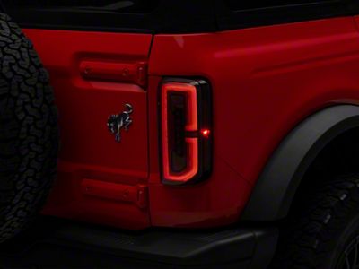 Tail Light Cover Black Out Kit; Carbon Fiber Look (21-25 Bronco)