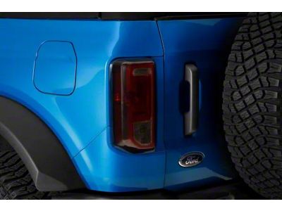 Tail Light Covers; Smoked (21-25 Bronco w/ Factory Halogen Tail Lights)