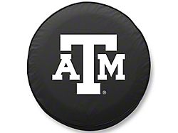 Texas AandM University Spare Tire Cover with Camera Port; Black (21-26 Bronco)