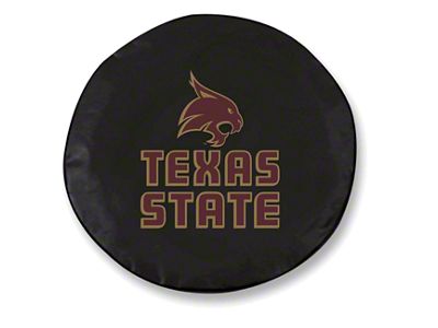 Texas State Spare Tire Cover with Camera Port; Black (21-25 Bronco)
