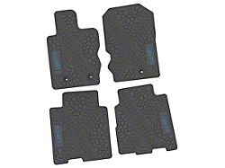 Factory Floorpan Fit Tire Tread/Scorched Earth Scene Front and Rear Floor Mats with Light Blue GOAT/Mountain Insert; Gray (21-25 Bronco 4-Door)