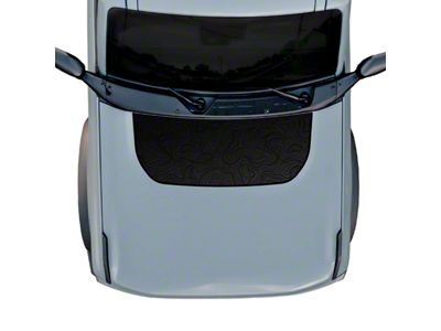 Topographic Map Hood Graphic; Black with Red Outline (21-25 Bronco, Excluding Raptor)