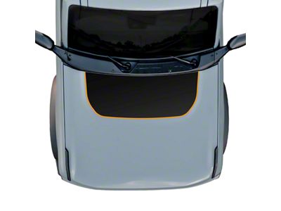 Topographic Map Hood Graphic; Black with Sky Blue Outline (21-25 Bronco, Excluding Raptor)