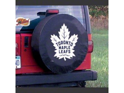 Toronto Maple Leafs Spare Tire Cover with Camera Port; Black (21-25 Bronco)