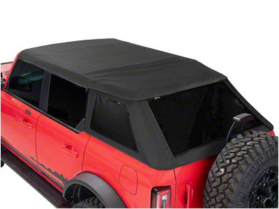TrailView Frameless Fastback Soft Top; Black Diamond (21-25 Bronco 4-Door)