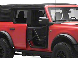 Tubular Front Doors; Black (21-25 Bronco)