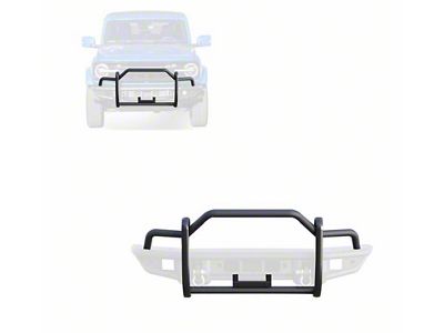 Tubular Light Duty Grille Guard; Black (21-25 Bronco, Excluding Raptor)