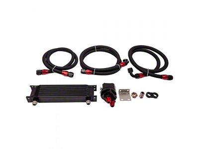 Universal Engine Oil Cooler with Oil Filter Relocation Kit; 10-Row (Universal; Some Adaptation May Be Required)