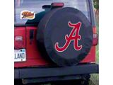 University of Alabama A Spare Tire Cover with Camera Port; Black (21-25 Bronco)