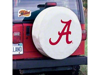 University of Alabama A Spare Tire Cover with Camera Port; White (21-25 Bronco)