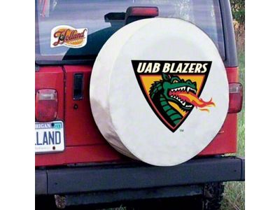 University of Alabama at Birmingham Spare Tire Cover with Camera Port; White (21-25 Bronco)