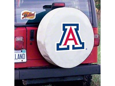 University of Arizona Spare Tire Cover with Camera Port; White (21-25 Bronco)
