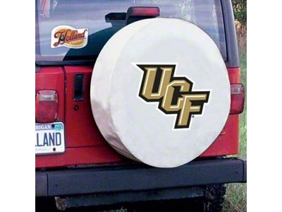 University of Central Florida Spare Tire Cover with Camera Port; White (21-25 Bronco)