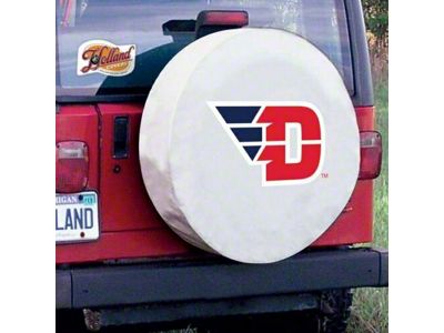 University of Dayton Spare Tire Cover with Camera Port; White (21-25 Bronco)