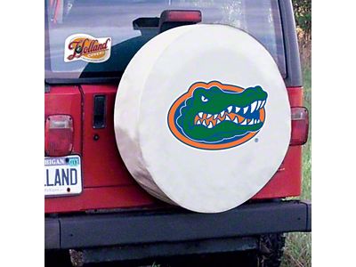 University of Florida Spare Tire Cover with Camera Port; White (21-25 Bronco)