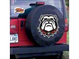 University of Georgia Bull Dog Spare Tire Cover with Camera Port; Black (21-25 Bronco)