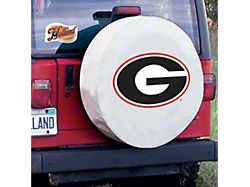 University of Georgia G Spare Tire Cover with Camera Port; White (21-25 Bronco)