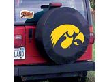 University of Iowa Spare Tire Cover with Camera Port; Black (21-26 Bronco)
