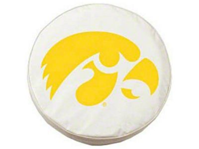 University of Iowa Spare Tire Cover with Camera Port; White (21-25 Bronco)
