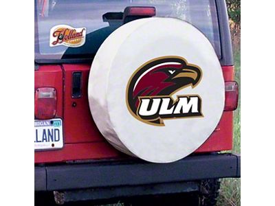 University of Louisiana at Monroe Cardinal Spare Tire Cover with Camera Port; White (21-25 Bronco)