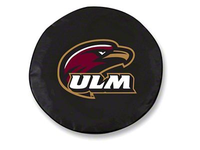University of Louisiana at Monroe Spare Tire Cover with Camera Port; Black (21-25 Bronco)