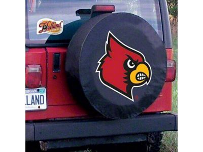 University of Louisville Spare Tire Cover with Camera Port; Black (21-25 Bronco)