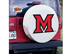 University of Miami of Ohio Spare Tire Cover with Camera Port; White (21-25 Bronco)