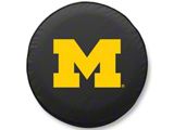 University of Michigan Spare Tire Cover with Camera Port; Black (21-25 Bronco)