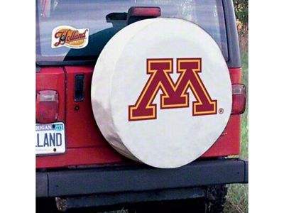 University of Minnesota Spare Tire Cover with Camera Port; White (21-25 Bronco)
