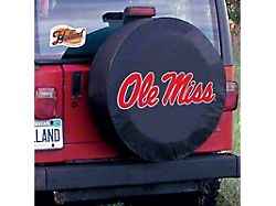 University of Mississippi Spare Tire Cover with Camera Port; Black (21-26 Bronco)