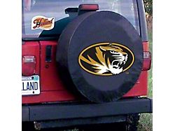 University of Missouri Spare Tire Cover with Camera Port; Black (21-25 Bronco)
