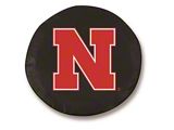 University of Nebraska Spare Tire Cover with Camera Port; Black (21-26 Bronco)