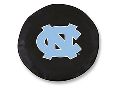 University of North Carolina Spare Tire Cover with Camera Port; Black (21-25 Bronco)