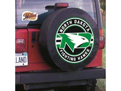 University of North Dakota Spare Tire Cover with Camera Port; Black (21-25 Bronco)