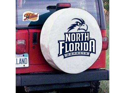 University of North Florida Spare Tire Cover with Camera Port; White (21-25 Bronco)