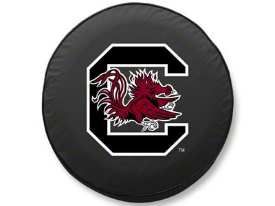 University of South Carolina Spare Tire Cover with Camera Port; Black (21-25 Bronco)