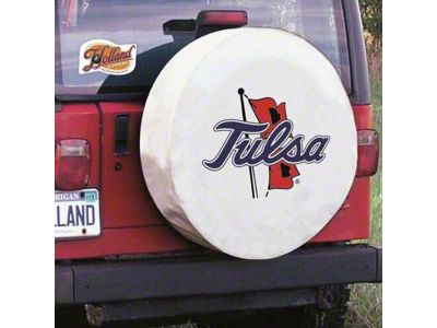 University of Tulsa Spare Tire Cover with Camera Port; White (21-25 Bronco)