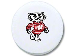 University of Wisconsin Bucky Spare Tire Cover with Camera Port; White (21-25 Bronco)