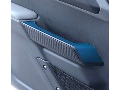 Upper Front Door Pull Handle Accent Trim; Atlas Blue (21-25 Bronco)