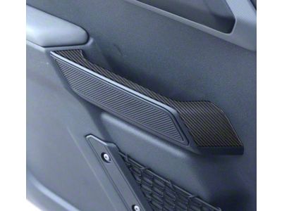 Upper Front Door Pull Handle Accent Trim; Domed Carbon Fiber (21-25 Bronco)