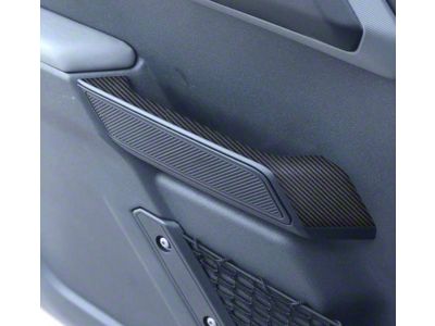 Upper Front Door Pull Handle Accent Trim; Raw Carbon Fiber (21-25 Bronco)