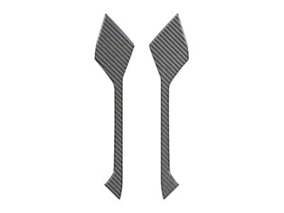 Upper Rear Door Pull Handle Accent Trim; Domed Carbon Fiber (21-25 Bronco 4-Door)